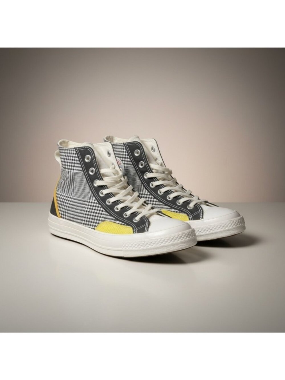 Converse Chuck 70 Hacked Fashion Hi Plaid Sneakers Black Yellow 8.5 M 10.5 W - Picture 3 of 8